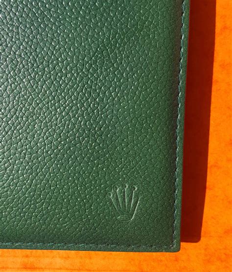 Rolex Vintage Green Leather Notepad 